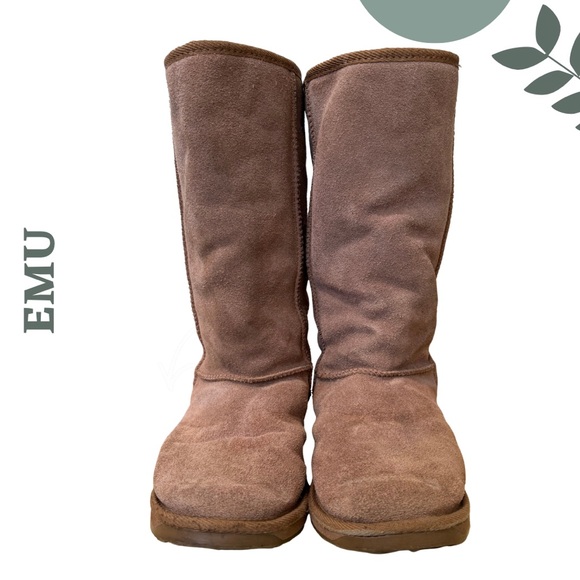 EMU Australia Tall Sheepskin Boots Brown Size 9 EU 40/41 - Picture 4 of 9